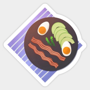 Breakfast: Avocado Eggs and Bacon Sticker